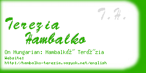 terezia hambalko business card